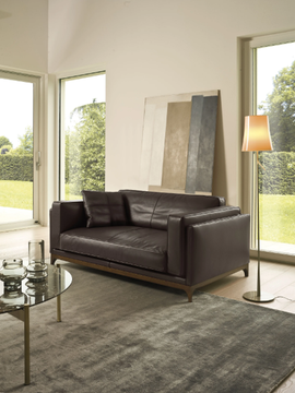 TIME - 2 seater leather sofa by CTS SALOTTI - view 3